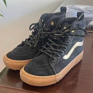 Vans Black and Gold Kids Boots
